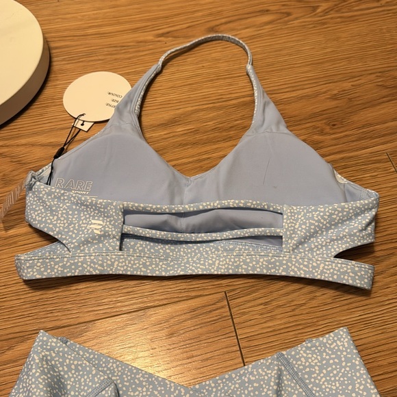 Rare collective speckled blue size medium halter sports bra and shorts set - Picture 7 of 7